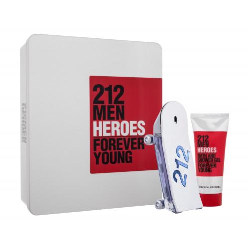 Carolina Herrera 212 Men Heroes darčeková kazeta pre mužov toaletná voda 90 ml + sprchovací gél 100 ml