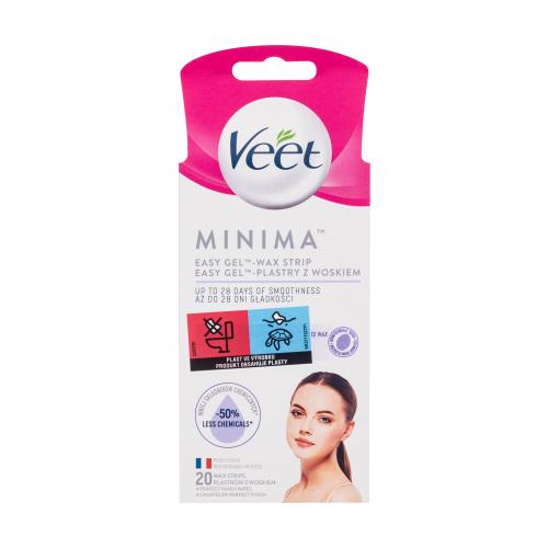Veet Minima Hypoallergenic voskové depilačné pásiky na tvár 20 ks