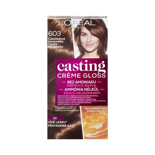 L'Oréal Paris Casting Creme Gloss 48 ml farba na vlasy pre ženy 603 Chocolate Caramel