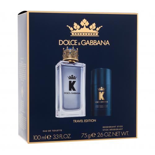Dolce&Gabbana K Travel Edition darčeková kazeta toaletná voda 100 ml + deostick 75 g pre mužov