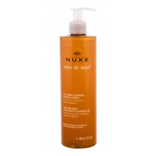 Nuxe Rêve de Miel Face and Body Ultra-Rich Cleansing Gel čistiaci gél pre suchú a citlivú pokožku 400 ml