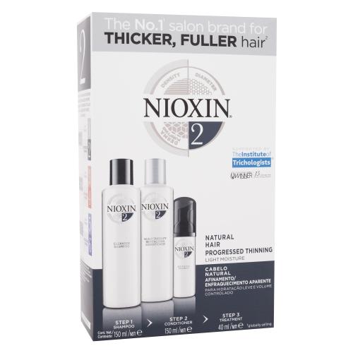 Nioxin System 2 darčeková kazeta šampón System 2 150 ml + kondicionér System 2 150 ml + vlasová starostlivosť System 2 40 ml proti vypadávaniu vlasov