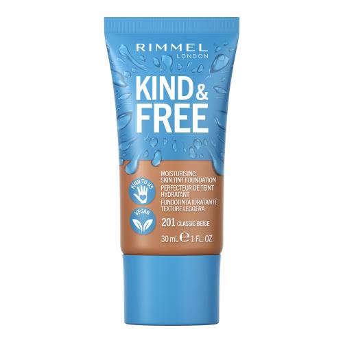 Rimmel Kind & Free ľahký hydratačný make-up odtieň 201 Classic Beige 30 ml