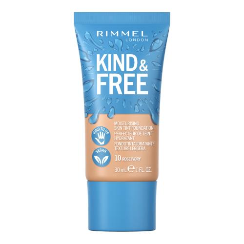Rimmel Kind & Free Moisturising Skin Tint ľahký hydratačný make-up odtieň 10 Rose Ivory 30 ml