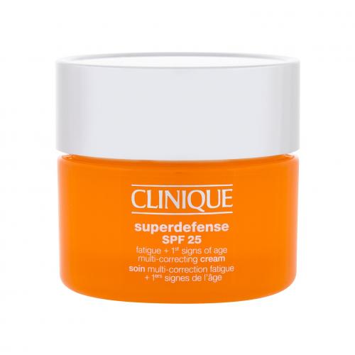 Clinique Superdefense Multi-Correcting SPF25 30 ml denný pleťový krém na všetky typy pleti; na mastnú pleť; proti vráskam; spevnenie a lifting pleti
