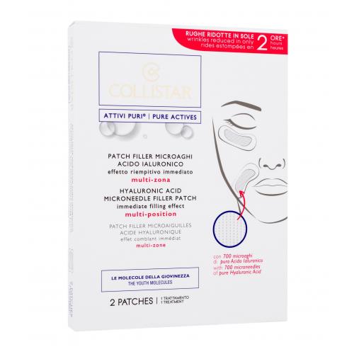 Collistar Pure Actives Hyaluronic Acid Filler Patch 2 ks pleťová maska pre ženy na veľmi suchú pleť; proti vráskam; na dehydratovanu pleť