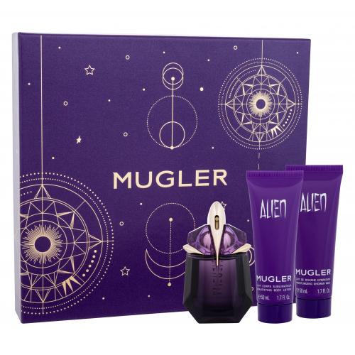 Thierry Mugler Alien darčeková kazeta Naplniteľný pre ženy parfumovaná voda 30 ml + sprchovacie mlieko 50 ml + telové mlieko 50 ml