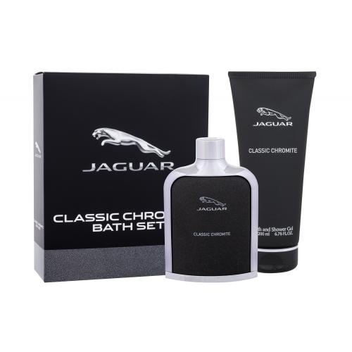 Jaguar Classic Chromite darčeková kazeta pre mužov toaletná voda 100 ml + sprchovací gél 200 ml