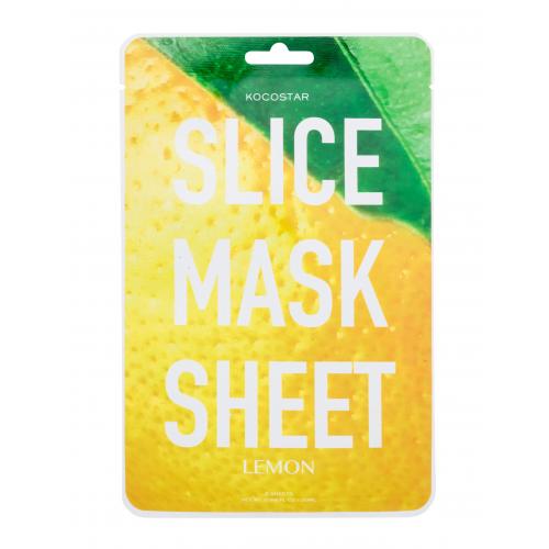 Kocostar Slice Mask Lemon 20 ml pleťová maska na veľmi suchú pleť; proti vráskam; na rozjasnenie pleti; spevnenie a lifting pleti