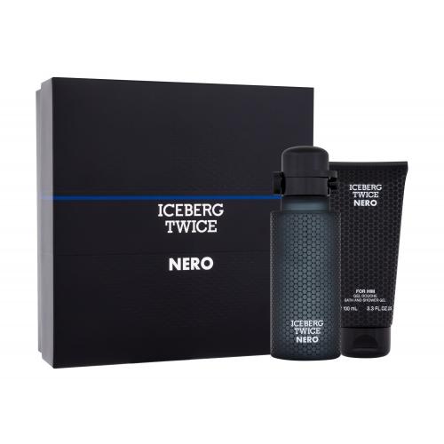 Iceberg Twice Nero darčeková kazeta pre mužov toaletná voda 125 ml + sprchovací gél 100 ml