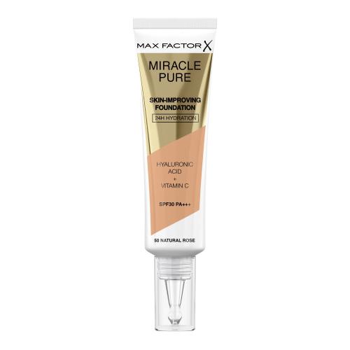 Max Factor Miracle Pure Skin-Improving Foundation SPF30 30 ml ošetrujúci hydratačný make-up pre ženy 50 Natural Rose