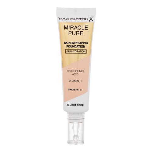 Max Factor Miracle Pure Skin-Improving Foundation SPF30 30 ml ošetrujúci hydratačný make-up pre ženy 32 Light Beige