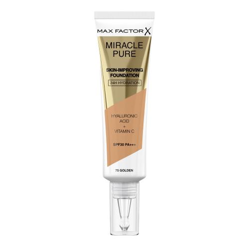 Max Factor Miracle Pure Skin-Improving Foundation SPF30 30 ml ošetrujúci hydratačný make-up pre ženy 75 Golden