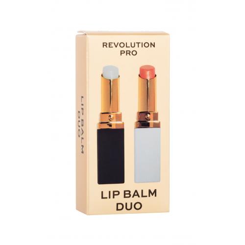Revolution Pro Lip Balm Duo darčeková kazeta pre ženy balzam na pery Clear Lip Balm 2,7 g + balzam na pery Tinted Lip Balm 2,7 g