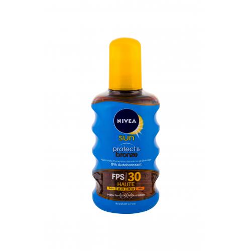 NIVEA SUN Protect & Bronze suchý olej na opaľovanie SPF 30 200 ml