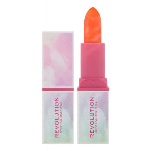 Makeup Revolution London Candy Haze Lip Balm 3,2 g mramorovaný balzam na pery pre ženy Fire Orange