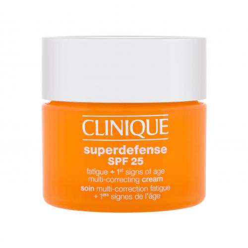 Clinique Superdefense Multi-Correcting SPF25 50 ml denný pleťový krém na všetky typy pleti; na mastnú pleť; proti vráskam; na rozjasnenie pleti