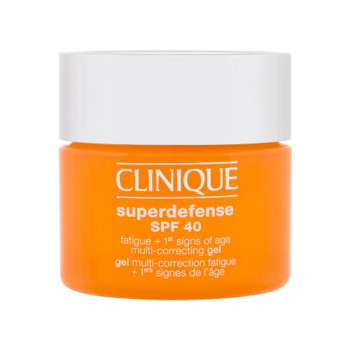 Clinique Superdefense Multi-Correcting SPF40 50 ml pleťový gél na veľmi suchú pleť; na pigmentové škvrny; proti vráskam; na rozjasnenie pleti