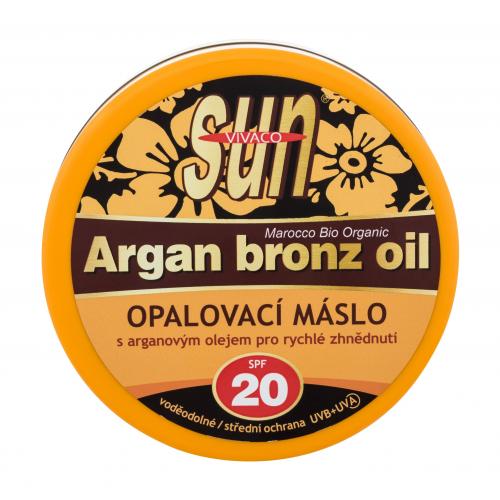 Vivaco Opaľovacie maslo s arganovým olejom pre rýchle zhnednutie SPF20 200 ml