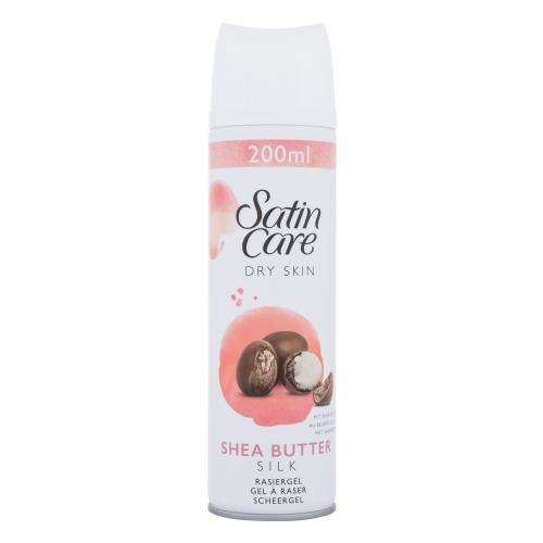 Gillette Satin Care Dry Skin Shea Butter Silk 200 ml hydratačný gél na holenie na suchú pokožku pre ženy