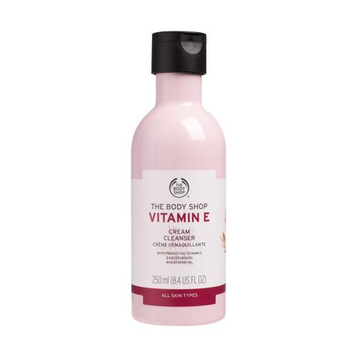 The Body Shop Vitamin E Cream Cleanser 250 ml čistiaci krém pre ženy na veľmi suchú pleť; na dehydratovanu pleť