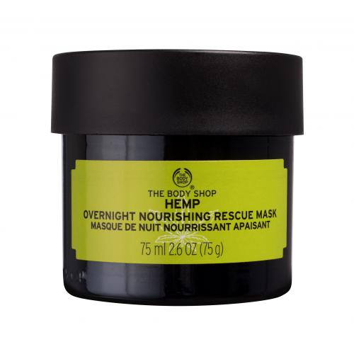 The Body Shop Hemp Overnight Nourishing Rescue Mask 75 ml pleťová maska unisex na zmiešanú pleť; výživa a regenerácia pleti; na dehydratovanu pleť