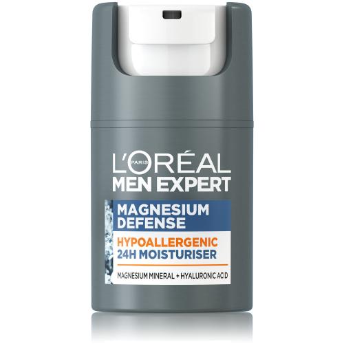 L'Oréal Paris Men Expert Magnesium Defence 24H 50 ml denný pleťový krém M na veľmi suchú pleť; na dehydratovanu pleť; na citlivú a podráždenú pleť