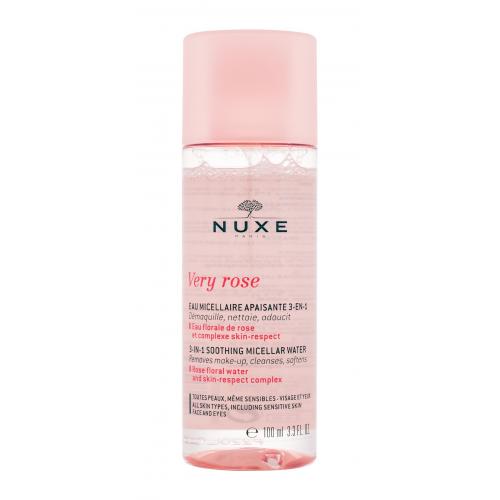 NUXE Very Rose 3-In-1 Soothing 100 ml micelárna voda pre ženy na veľmi suchú pleť; na citlivú a podráždenú pleť