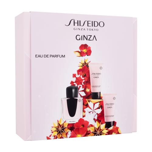 Shiseido Ginza darčeková kazeta parfumovaná voda 50 ml + telové mlieko 50 ml + sprchovací krém 50 ml pre ženy