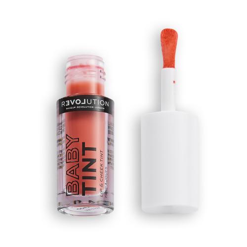 Revolution Relove Baby Tint Lip & Cheek 1,4 ml rúž pre ženy Coral tekutý rúž