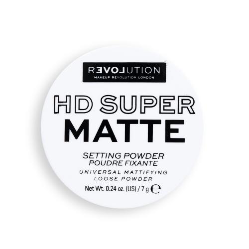 Revolution Relove HD Super Matte transparentný fixačný púder s matným efektom odtieň Transparent 7 g