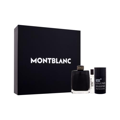 Montblanc Legend darčeková kazeta parfumovaná voda 100 ml + parfumovaná voda 7,5 ml + deostick 75 g pre mužov