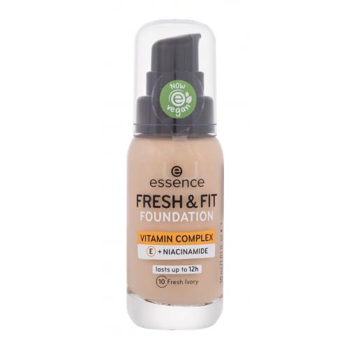 Essence Fresh & Fit 30 ml make-up pre ženy 10 Fresh Ivory na veľmi suchú pleť; výživa a regenerácia pleti; na rozjasnenie pleti