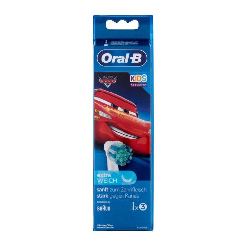 Oral-B Kids Brush Heads Cars 3 ks náhradné hlavice na elektrickú zubnú kefku pre deti