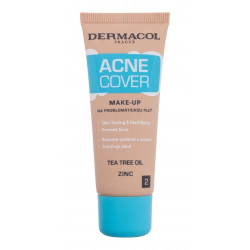 Dermacol Acne Cover upokojujúci make-up s čajovníkovým olejom odtieň No. 2 30 ml