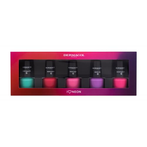 Dermacol Neon neónový lak na umelé aj prírodné nechty (darčeková sada)