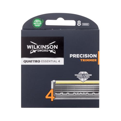 Wilkinson Sword Quattro Essential 4 Precision Trimmer náhradné ostrie náhradná britva 8 ks pre mužov