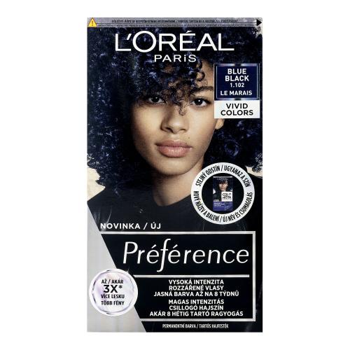 L’Oréal Paris Préférence Vivids farba na vlasy odtieň 1.102 blue black 1 ks