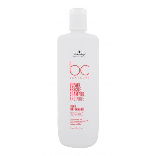 Schwarzkopf Professional BC Bonacure Repair Rescue Arginine Shampoo 1000 ml šampón pre ženy na poškodené vlasy; na lámavé vlasy; na oslabené vlasy