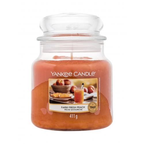 Yankee Candle Farm Fresh Peach 411 g vonná sviečka unisex