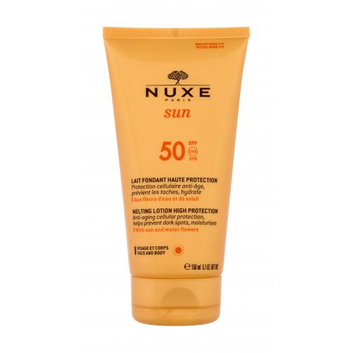 NUXE Sun High Protection Melting Lotion SPF50 150 ml opaľovací prípravok na telo pre ženy na veľmi suchú pleť; na dehydratovanu pleť