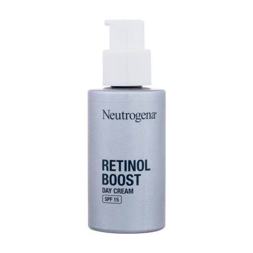 Neutrogena Retinol Boost Day Cream SPF15 50 ml denný pleťový krém poškodená krabička na pigmentové škvrny; proti vráskam; spevnenie a lifting pleti