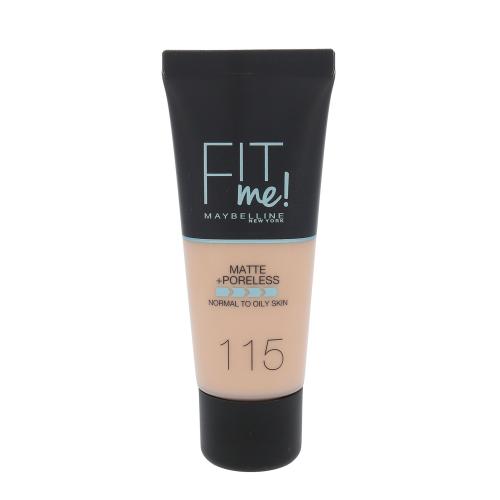 Maybelline Fit Me! Matte + Poreless 30 ml make-up pre ženy poškodený obal 115 Ivory na problematickú pleť s akné