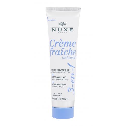 NUXE Creme Fraiche de Beauté 3-In-1 Cream & Make-Up Remover & Mask 100 ml denný pleťový krém na veľmi suchú pleť; proti vráskam; na rozjasnenie pleti