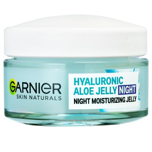 Garnier Hyaluronic Aloe Jelly nočný gélový krém pre hydratáciu a vyhladenie pleti 50 ml