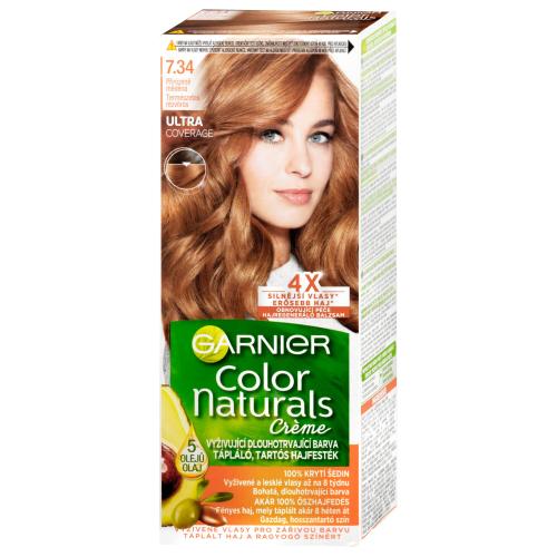 Garnier Color Naturals Créme 40 ml farba na vlasy pre ženy 7,34 Natural Copper na všetky typy vlasov; na farbené vlasy