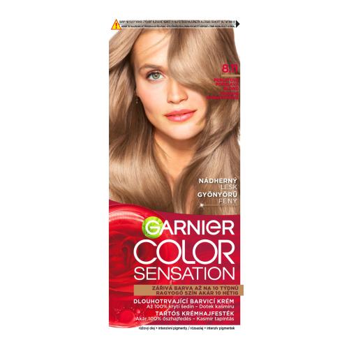 Garnier Color Sensation 40 ml farba na vlasy pre ženy 8,11 Pearl Blonde na všetky typy vlasov; na farbené vlasy