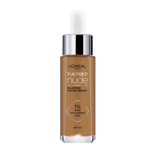 L’Oréal Paris True Match Nude Plumping Tinted Serum sérum pre zjednotenie farebného tónu pleti odtieň 6-7 Tan 30 ml