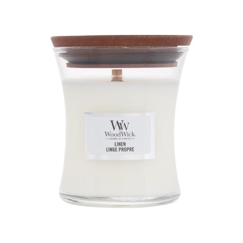WoodWick Linen 85 g vonná sviečka unisex