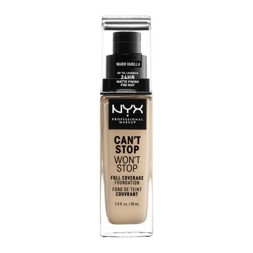 NYX Professional Makeup Can't Stop Won't Stop Full Coverage Foundation vysoko krycí make-up odtieň 6.3 Warm Vanilla 30 ml